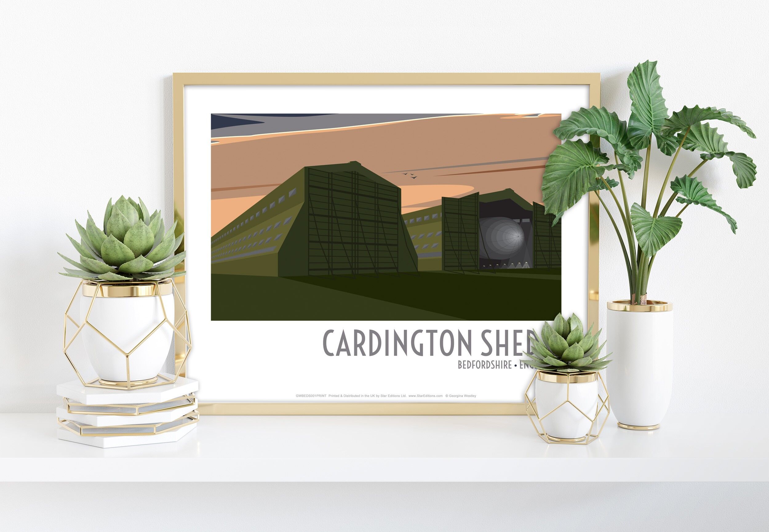 Cobertizos de Cardington - Impresión de arte premium de 11X14 "