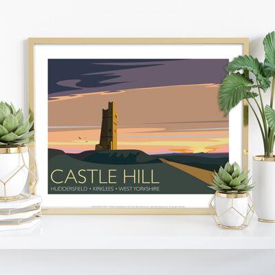 Castle Hill - West Yorkshire - 11 x 14" stampa d'arte premium