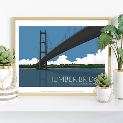 Humber Bridge – East Yorkshire – Premium-Kunstdruck, 27,9 x 35,6 cm
