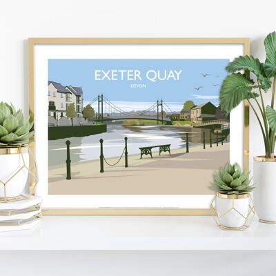 Exeter Quay – Devon – Premium-Kunstdruck, 27,9 x 35,6 cm
