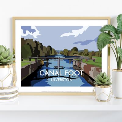 Canal Foot - Ulverston - Impresión de arte premium de 11X14"