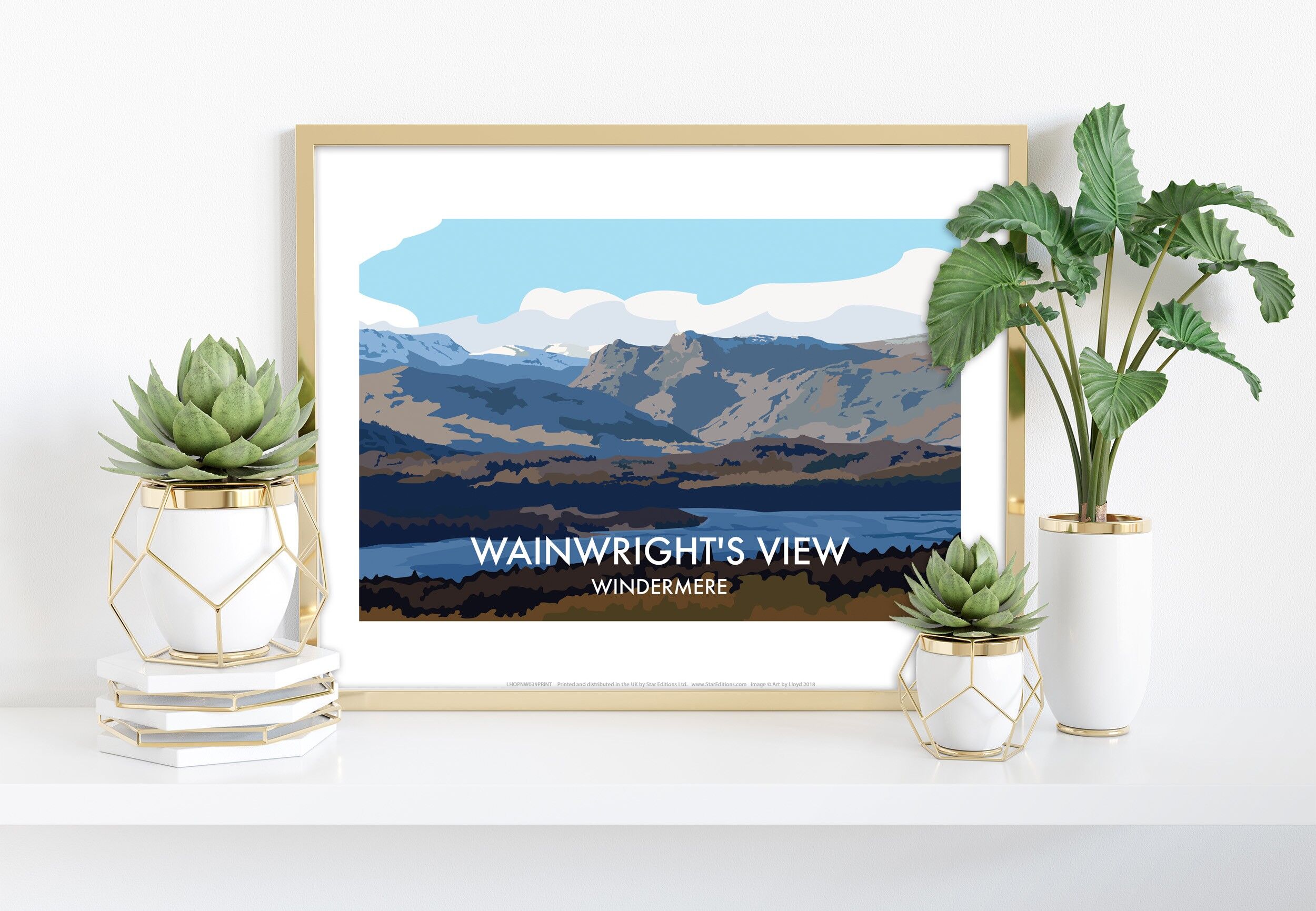 Wainwrights View - Windermere - Stampa artistica premium 11 x 14".