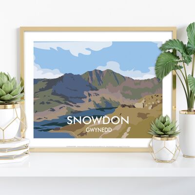 Snowdon - Gwynedd - Impresión de arte premium de 11X14"