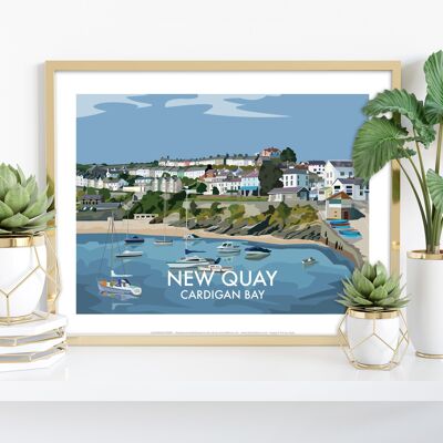 New Quay - Cardigan Bay - 11X14” Premium Art Print