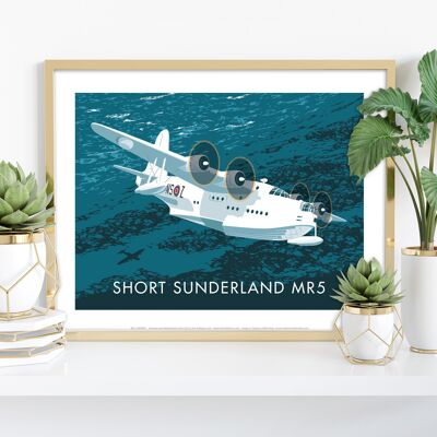 Short Sunderland By Artist Stephen Millership - Art Print