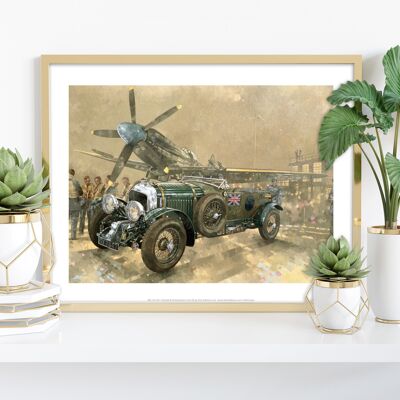 Bentley und Spitfire – Premium-Kunstdruck im Format 11 x 14 Zoll