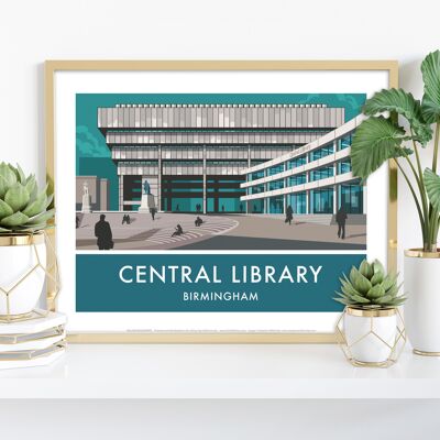 Biblioteca centrale dell'artista Stephen Millership - Stampa d'arte