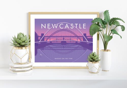 Newcastle, Bridges On The Tyne -Stephen Millership Art Print