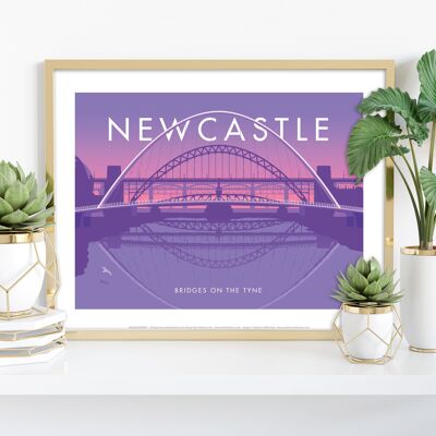 Newcastle, Bridges On The Tyne -Stephen Millership Art Print