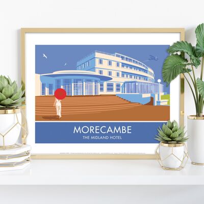 Morecambe, The Midland Hotel di Stephen Millership Art Print