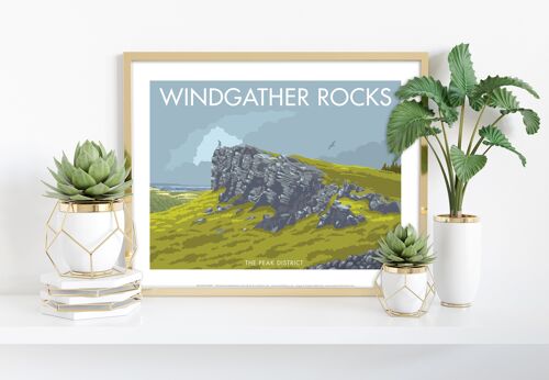 Windgather Rocks By Artist Stephen Millership - Art Print