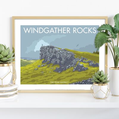 Windgather Rocks By Artist Stephen Millership - Art Print