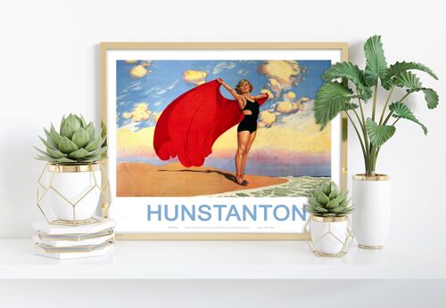 Hunstanton Girl With Red Blanket - 11X14” Premium Art Print