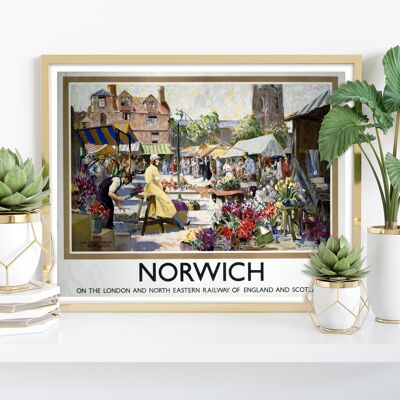 Mercado de Norwich - Impresión de arte premium de 11X14"