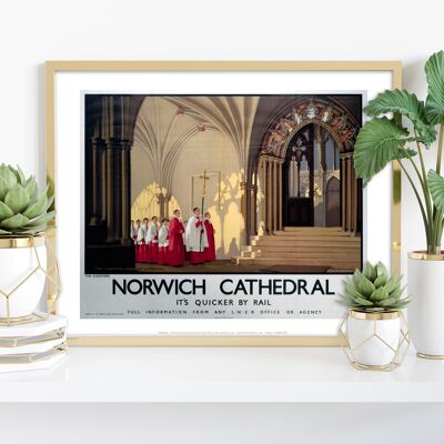 Chor der Kathedrale von Norwich – Premium-Kunstdruck im Format 11 x 14 Zoll