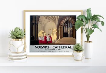 Chœur de la cathédrale de Norwich - 11X14" Premium Art Print