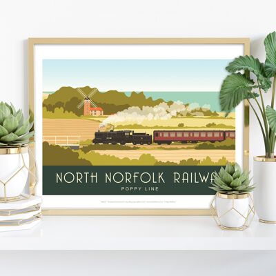 Ferrocarril de North Norfolk - Impresión de arte premium de 11X14"