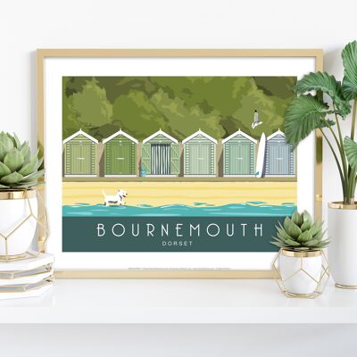 Bournemouth, Dorset - Impresión de arte premium de 11X14"
