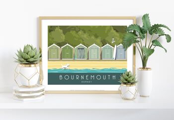 Bournemouth, Dorset - Impression d'art premium 11 x 14 po