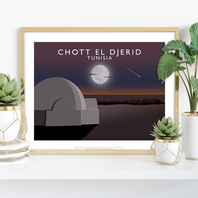 Chott El Djerid, Tunesien vom Künstler Richard O'Neill Kunstdruck