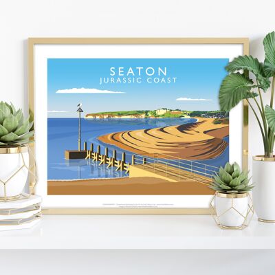 Seaton, Jurassic Coast von Künstler Richard O'Neill Kunstdruck