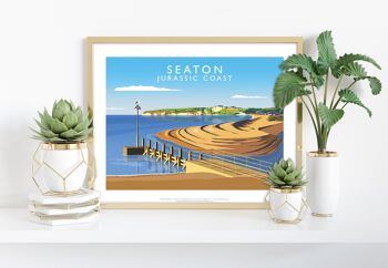 Seaton, côte jurassique par l'artiste Richard O'Neill Impression artistique
