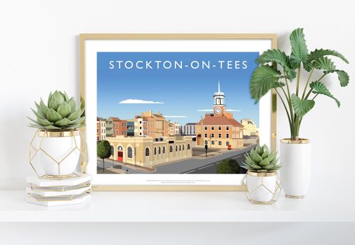 Stockton On Tees By Artist Richard O'Neill - Art Print