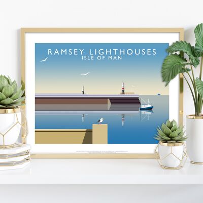 Faros de Ramsey, Isla de Man por Richard O'Neill Lámina artística