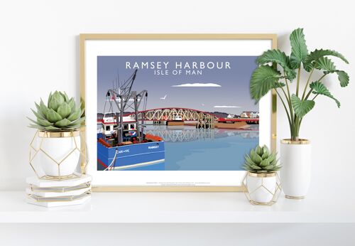 Ramsey Harbour, Isle Of Man By Richard O'Neill Art Print