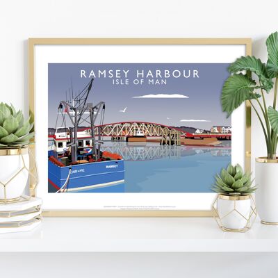 Ramsey Harbour, Isle Of Man By Richard O'Neill Art Print