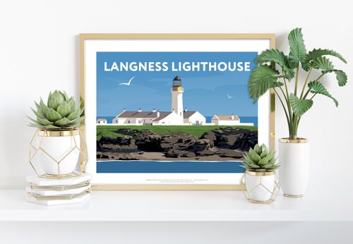 Langness Lighthouse By Artist Richard O'Neill - Art Print