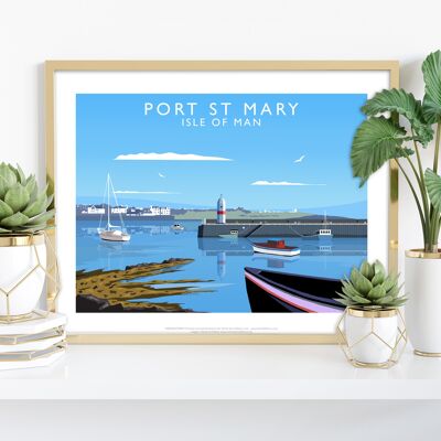 Port St Mary, Isla de Man por Richard O'Neill Lámina artística