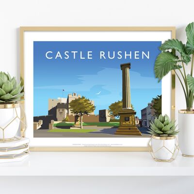 Castle Rushen von Künstler Richard O'Neill – Premium-Kunstdruck