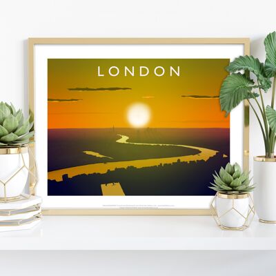 London Sunrise dell'artista Richard O'Neill - 11 x 14" stampa d'arte