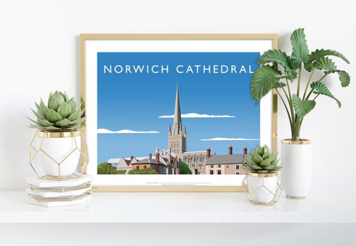 Norwich Cathedral By Artist Richard O'Neill - Art Print