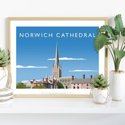Norwich Cathedral By Artist Richard O'Neill - Art Print