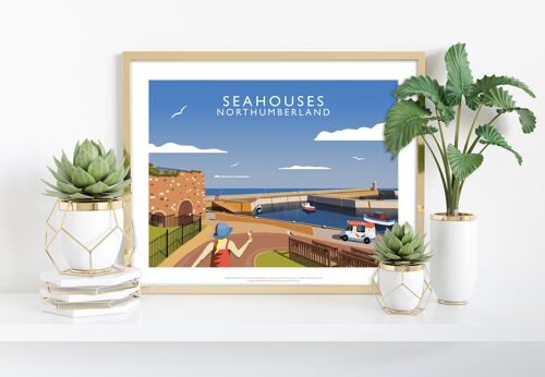 Seahouses Northumberland By Artist Richard O'Neill Art Print