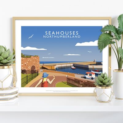 Seahouses Northumberland By Artist Richard O'Neill Art Print
