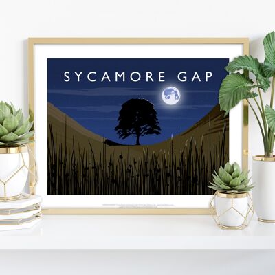 Sycamore Gap, Night By Artist Richard O'Neill - Art Print