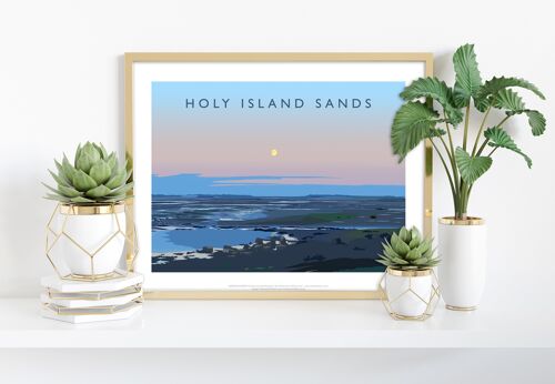 Holy Island Sands By Artist Richard O'Neill - Art Print