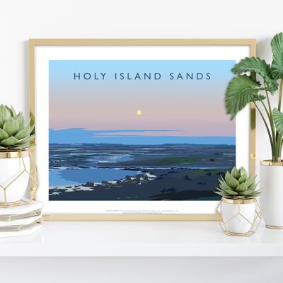Holy Island Sands By Artist Richard O'Neill - Art Print
