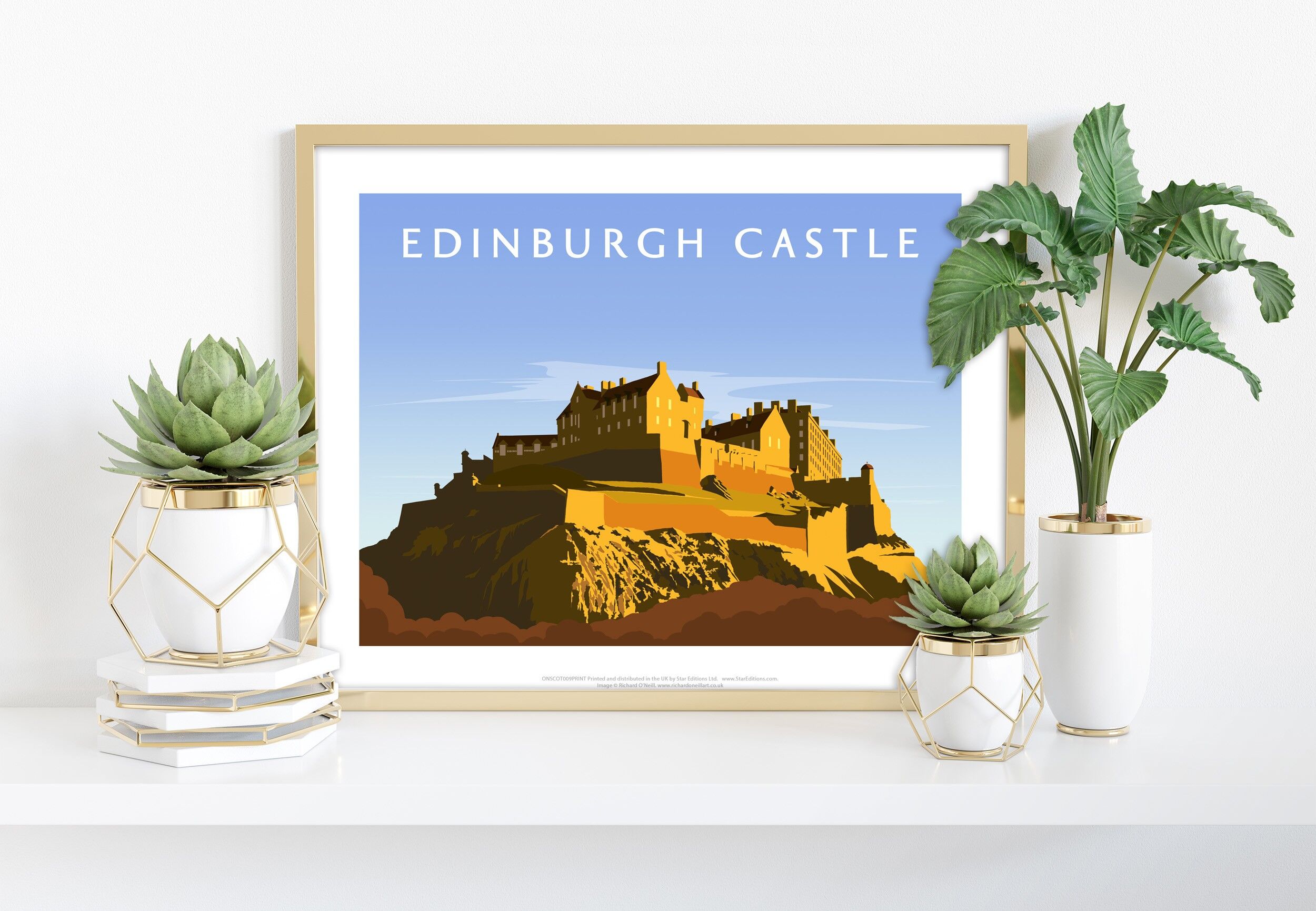 Edinburgh Castle von Künstler Richard O'Neill - Kunstdruck