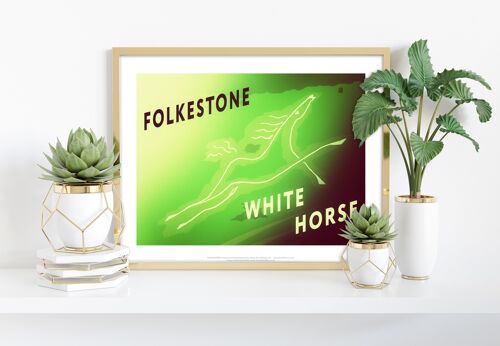 Folkestone White Horse By Artist Richard O'Neill Art Print