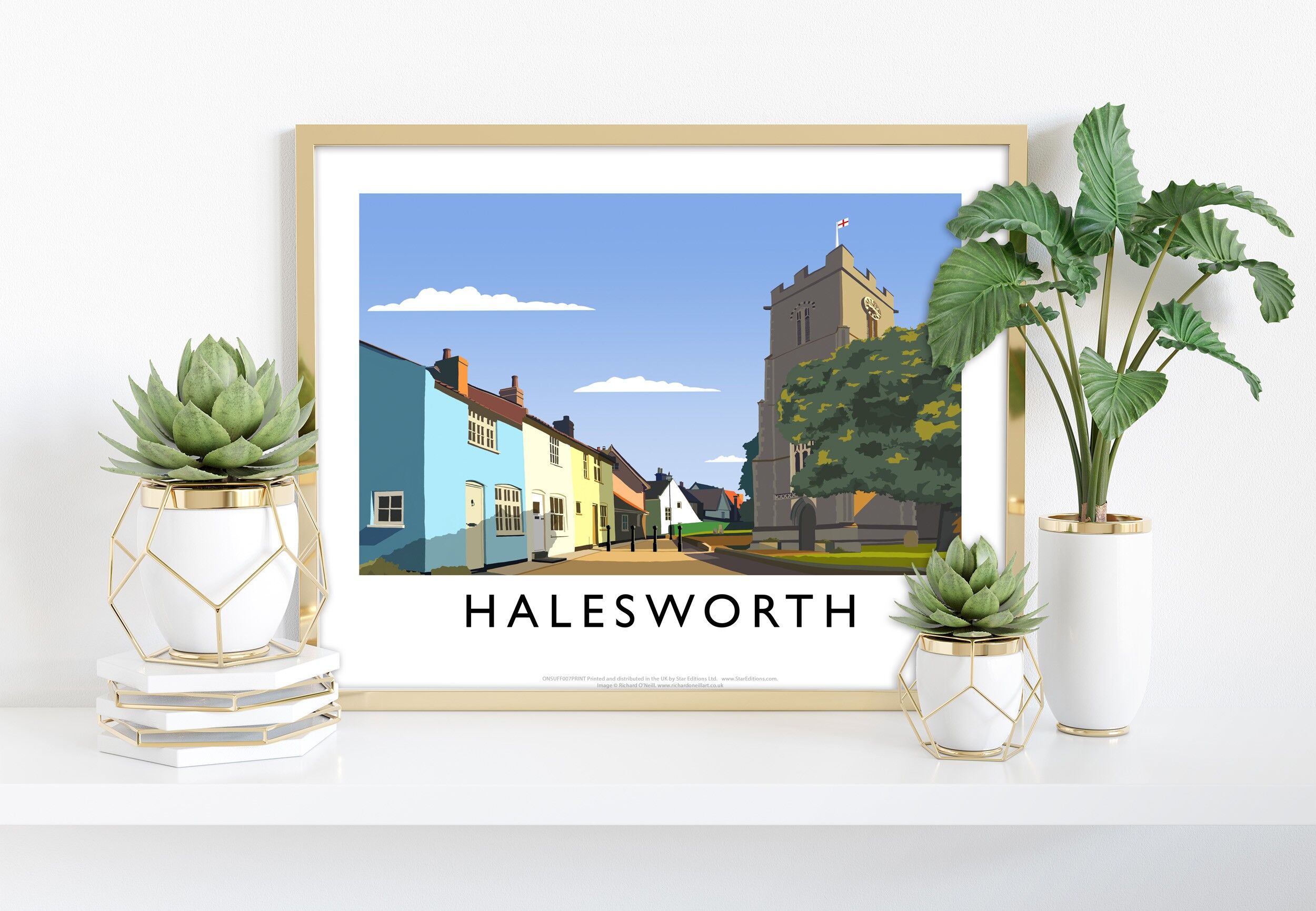 Halesworth von Künstler Richard O'Neill – Premium-Kunstdruck