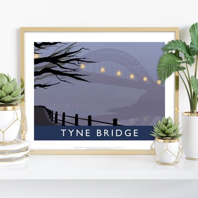Tyne Bridge, nebbia dell'artista Richard O'Neill - stampa d'arte