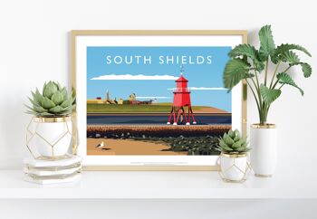 South Shields par l'artiste Richard O'Neill - Impression d'art premium