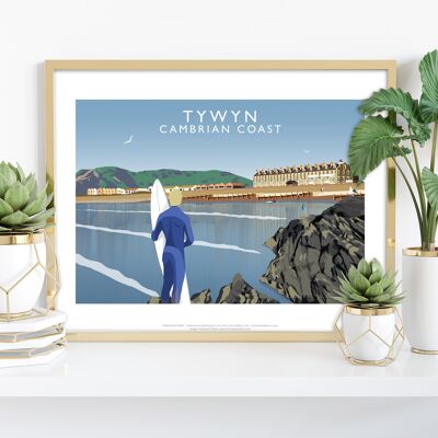 Tywyn, costa del Cambriano dell'artista Richard O'Neill Art Print