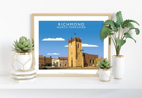 Richmond, North Yorkshire - Artist Richard O'Neill Art Print