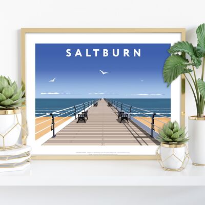 Saltburn vom Künstler Richard O'Neill – Premium-Kunstdruck