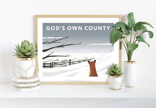 God's Own County In Snow By Artist Richard O'Neill Art Print